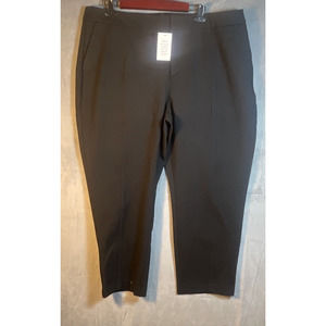 ELOQUII Pants Womens 24R Black Heavy Knit Front Seam Ponte Straight Career NWT‎